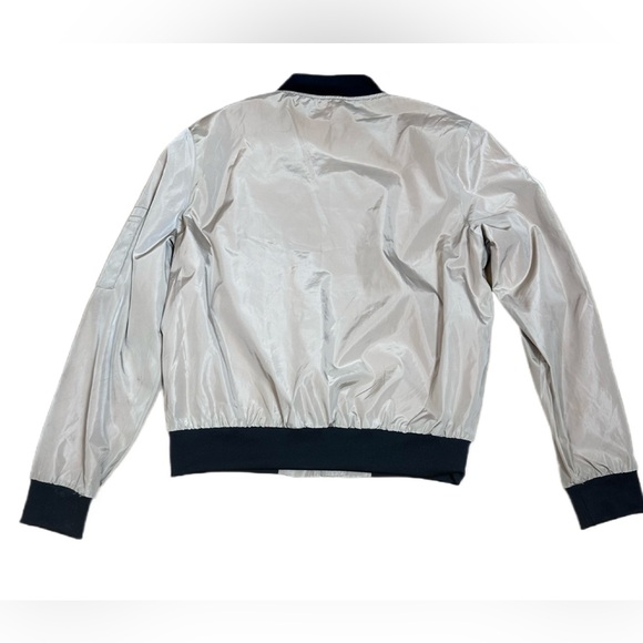 CALI LOVE USA/TAN BLACK BOMBER JACKET FULL ZIP UP - Picture 2 of 14